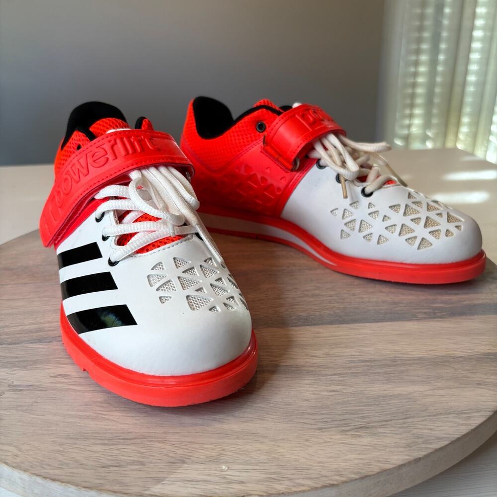 Adidas Powerlift 3 Gym Weightlifting Neon Orange Men’s Shoes Trainers US Size 7